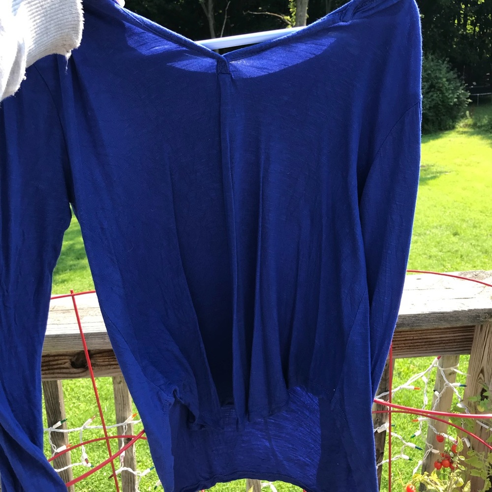 Hooded royal blue long sleeve
